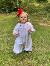 Girl Santa Smock Romper