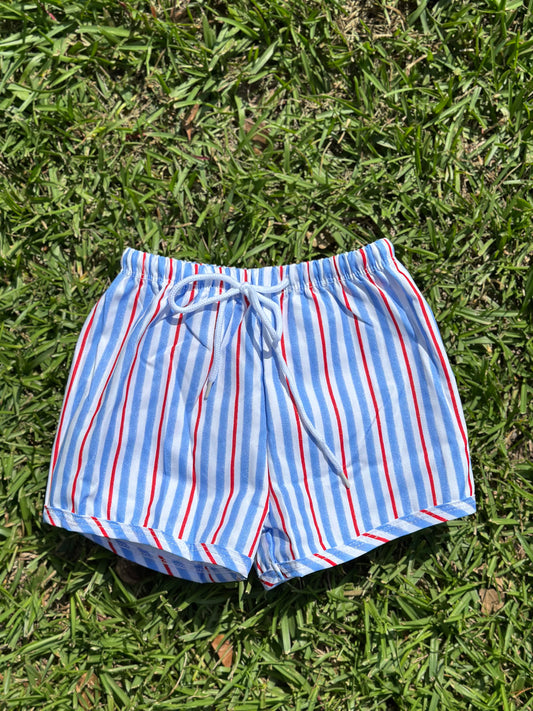 BOY SWIM TRUNKS - Red, White, and Blue Collection