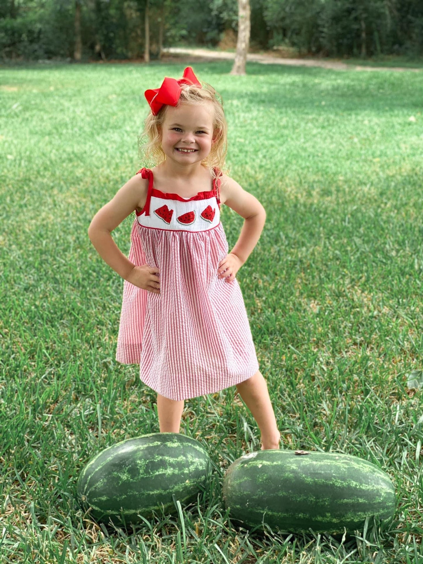 Girl Watermelon Smock Dress